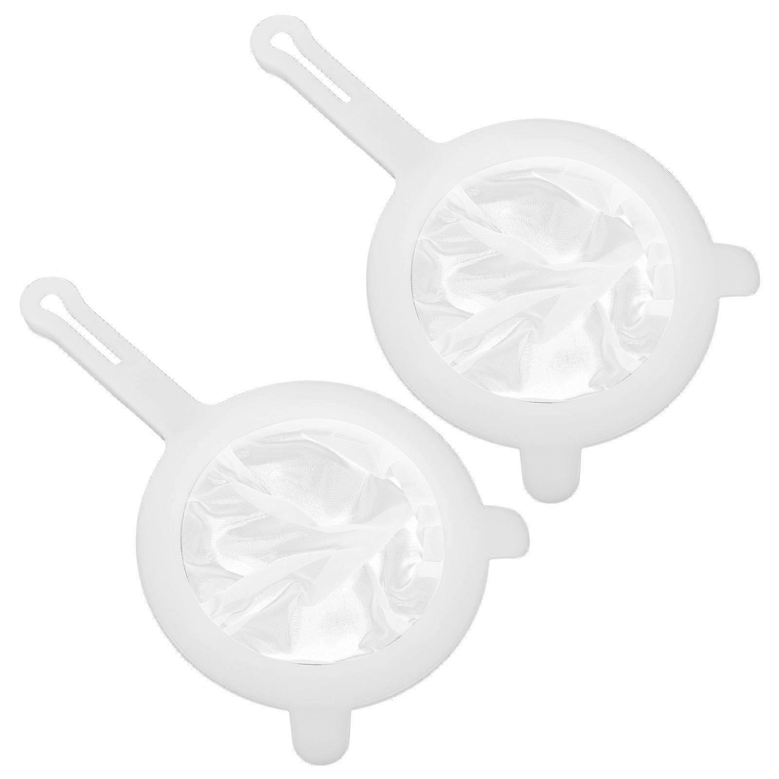 2pcs Plastic Honey and Soy Milk Filter Mesh Strainer For Kitchen Juice Filtering Reusable Fine Mesh Strainer For Tea Coffee And Other Beverages