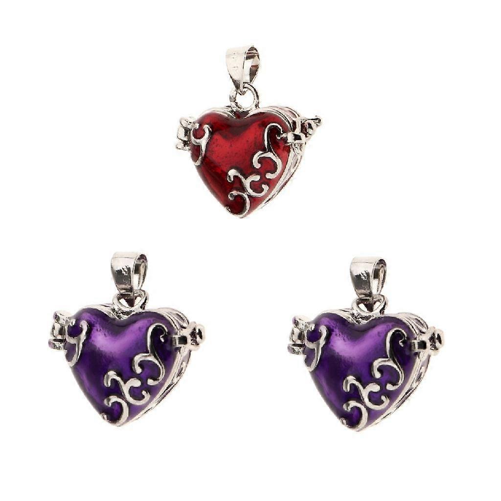 Enamel Heart 3 Pieces Openable
