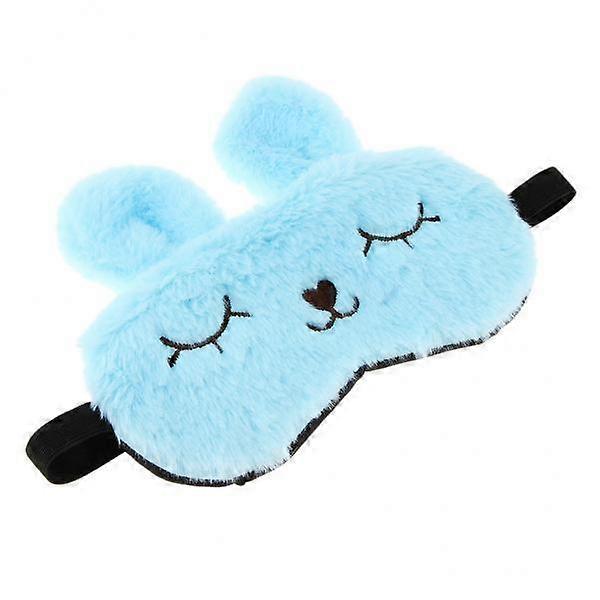 3-6pack Kids Adults Plush Bunny Rabbit Sleep Mask Eye Shade Cover Blindfold Blue