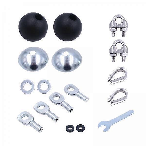 2X Gym Machine Cable Replacement for Cable Machine Use 17pcs Set