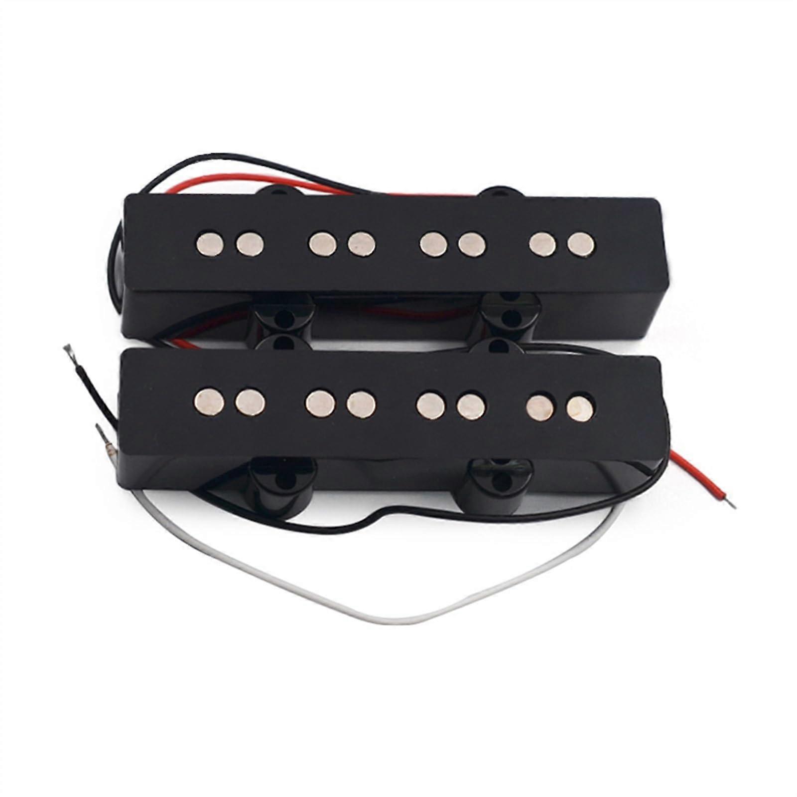 Black Ceramic Magnet Open Style 4 String Bass Pickup for Bass Guitar Parts Electric Guitar Pickups Set (Color : 1 Set)