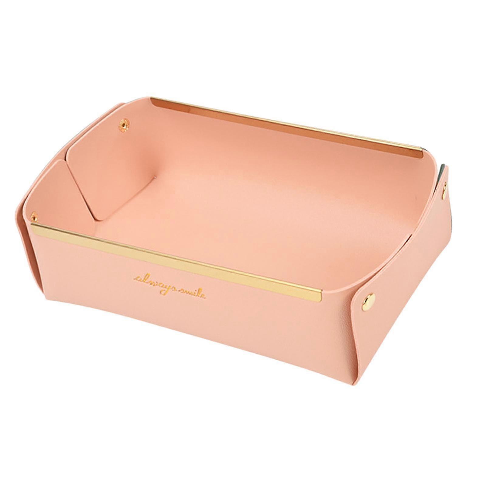 Leather Tray Doorway Shoe Storage Drawer Key Coin Box Case Bookshelf Fruits