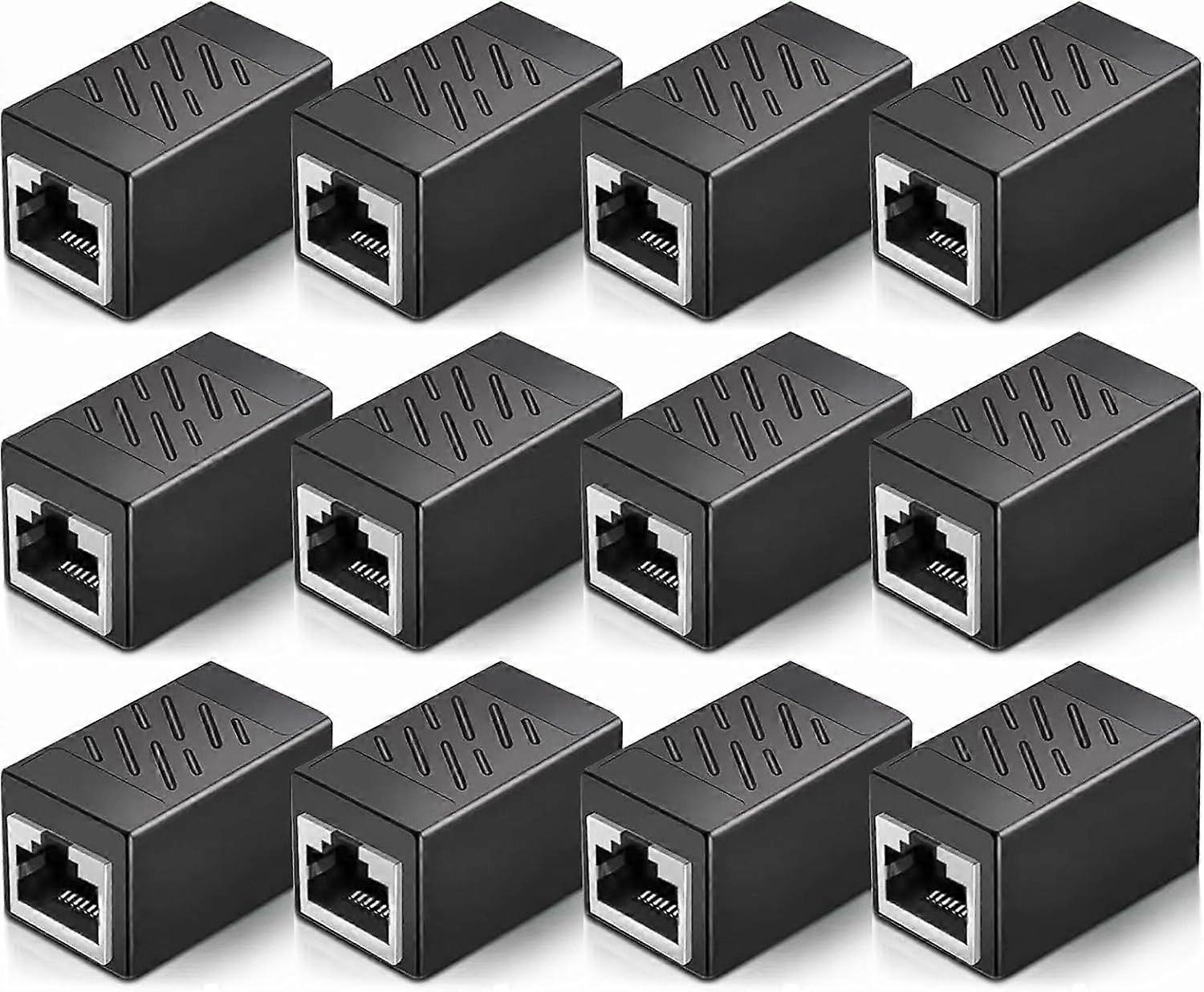 2025 Latest Model  RJ45 Coupler, 12 Pack Ethernet Extender Adapter, Ethernet