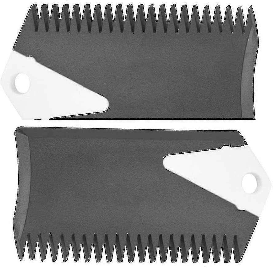 Gewachstes PVC Surfbrett Wachskamm - 2er Pack schwarz für Surfbrettgriff