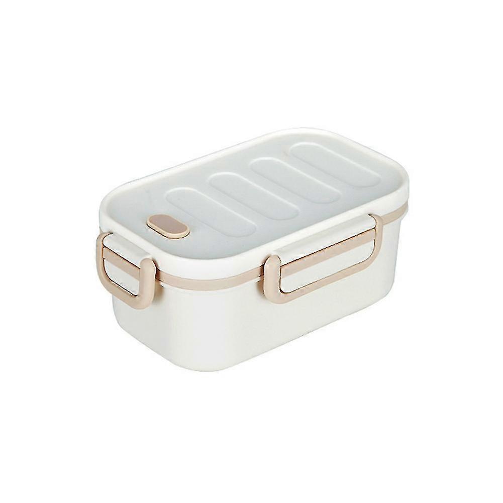 Double Layer Lunch Box PP Plastic with Clasp Crisper Student Lunch Box Microwave Storage Container(