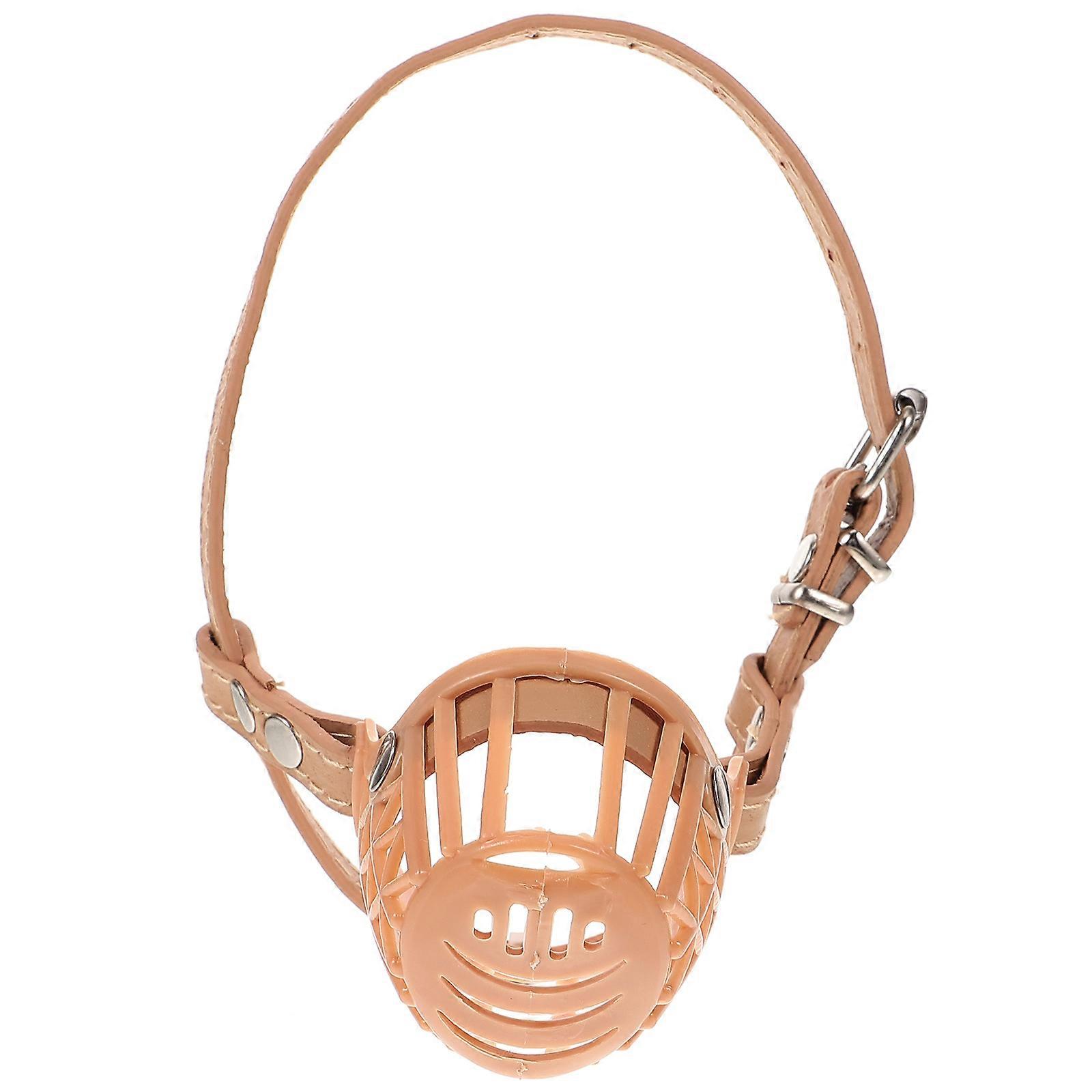 Pet Dog Puppy Plastic Basket Type Adjustable Training Muzzle for Biting and Barking Control Anti biting Dog Muzzle Size XS