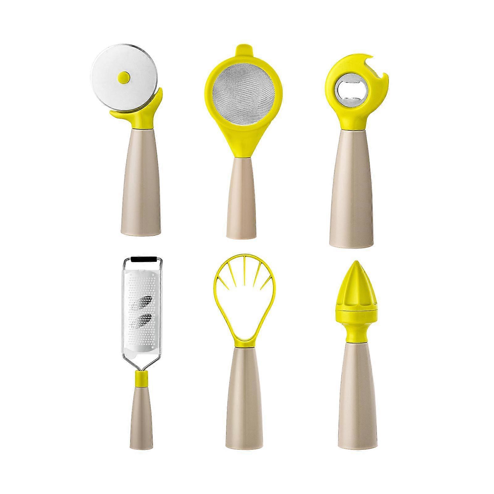 6x Kitchen Gadget Set Pie Wheel Strainer Grater for Kitchen Camping