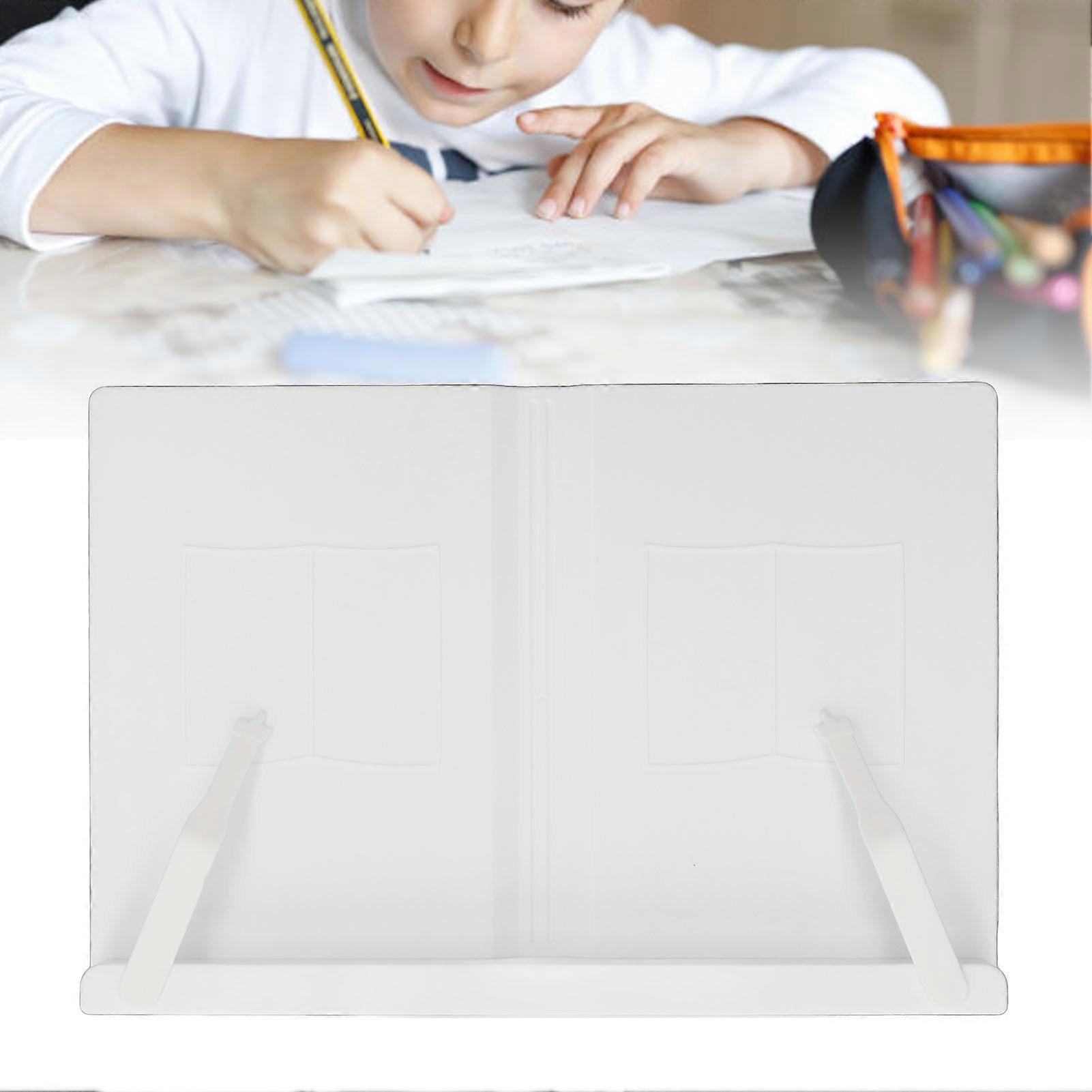 Desktop Reading Stand Multifunctional Ergonomic Desk Adjustable Book Holder ABS for Tablet Mobile Phone Notebook White 