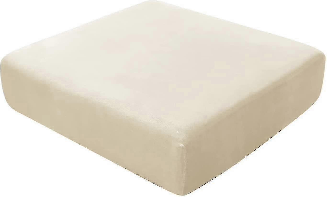 Stretch Velvet Sofa Cushion Covers Replacement for Individual Cushions with Elastic Bands, Suitable for Various Sofa Styles (sand)