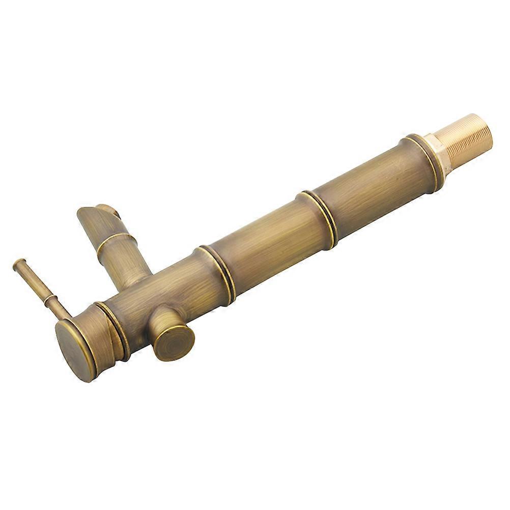 Full Copper Basin Tap with Retro Bamboo Features, Perfect for Classic or Modern Decor