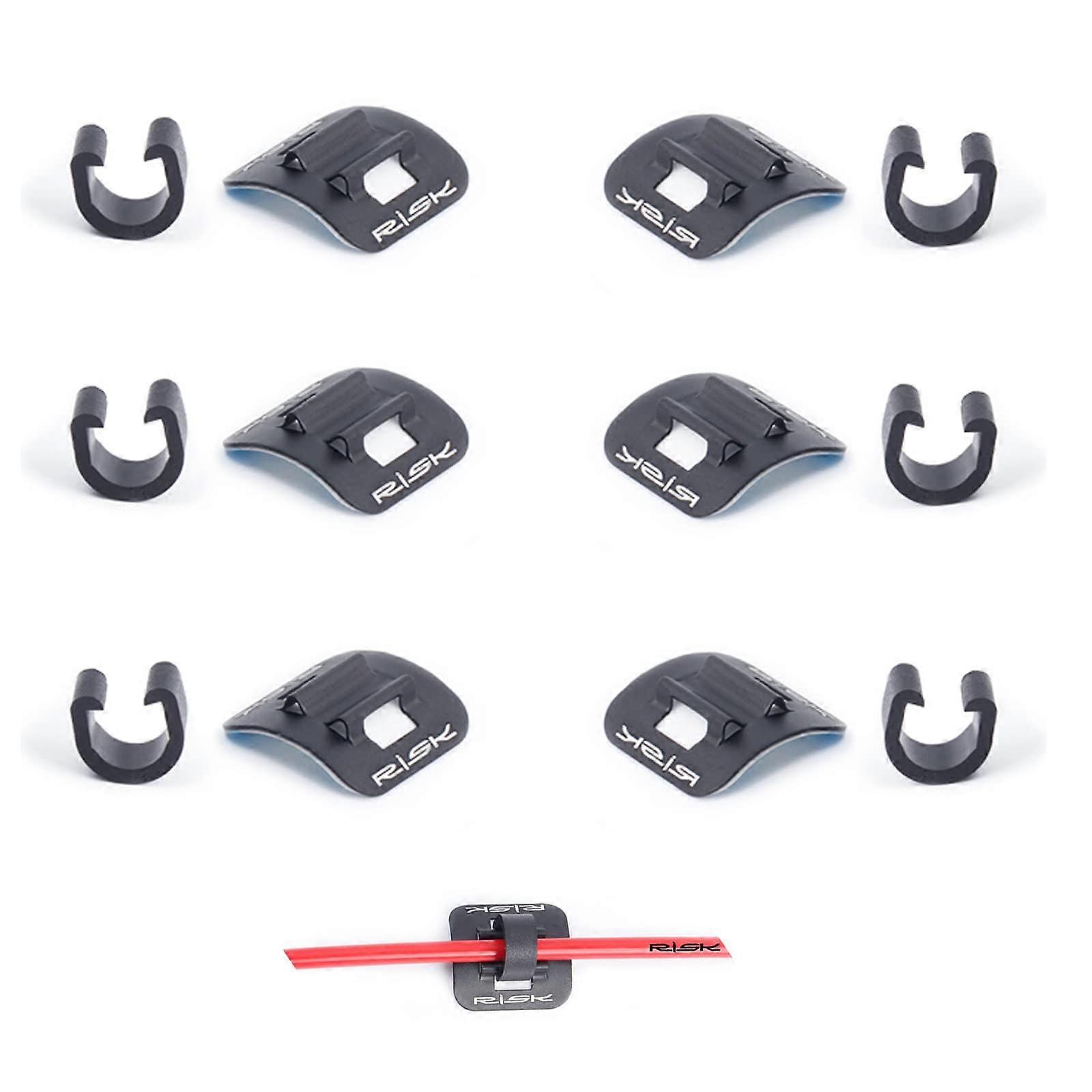 Bicycle C-Clip Cable Guide Pack of 6, Self-Adhesive Brake Cable Holder for Mountain and Road Bikes, Durable Frame C Buckle