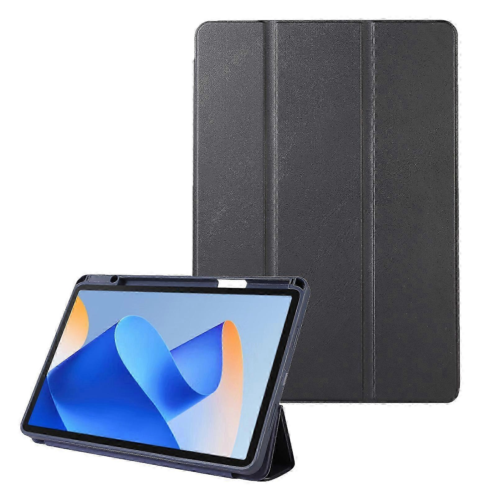 Solid Color 3-folding Leather Tablet Case 2025