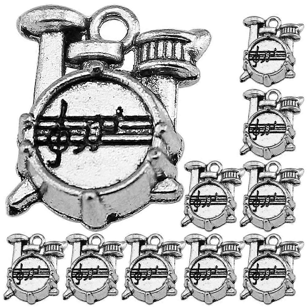 Handmade Project Charms in Drum Shape, Durable Metal for