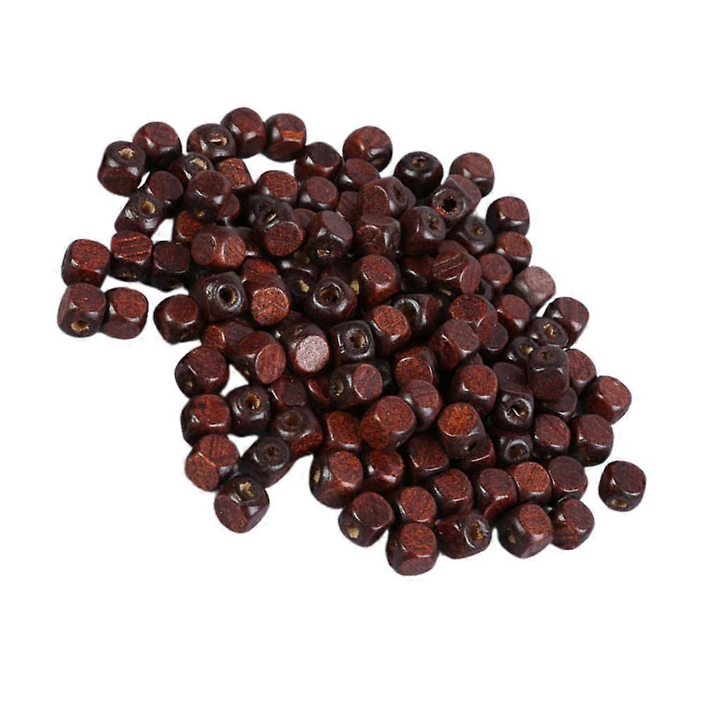 500pcs Coffee Color Square Wooden Beads Kit for DIY Jewelry Making – Ideal for Bracelets, Necklaces & Craft Projects