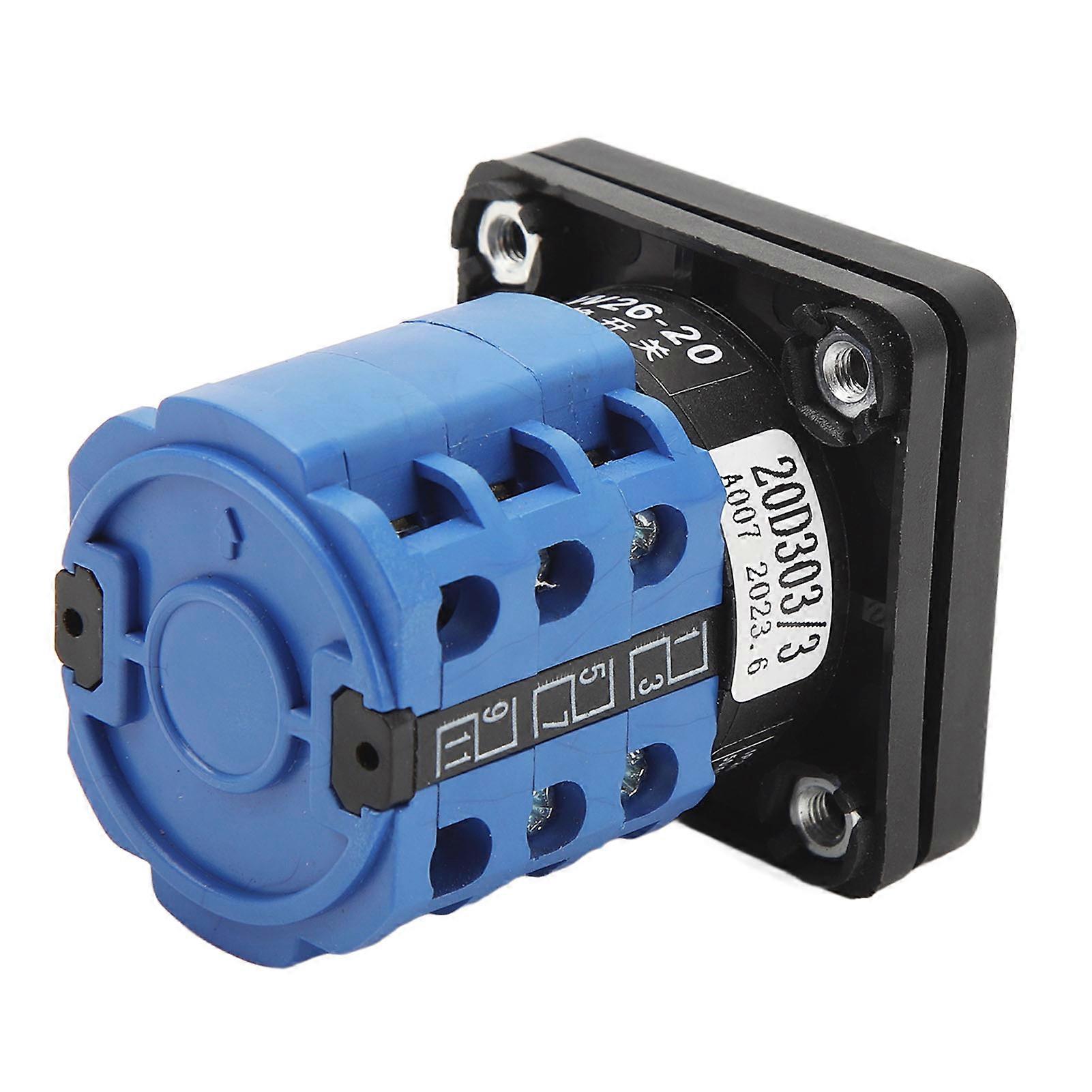 Universal Changeover Selector Switch 3 Position Dual Power Transfer Switch DC 220v AC 380v