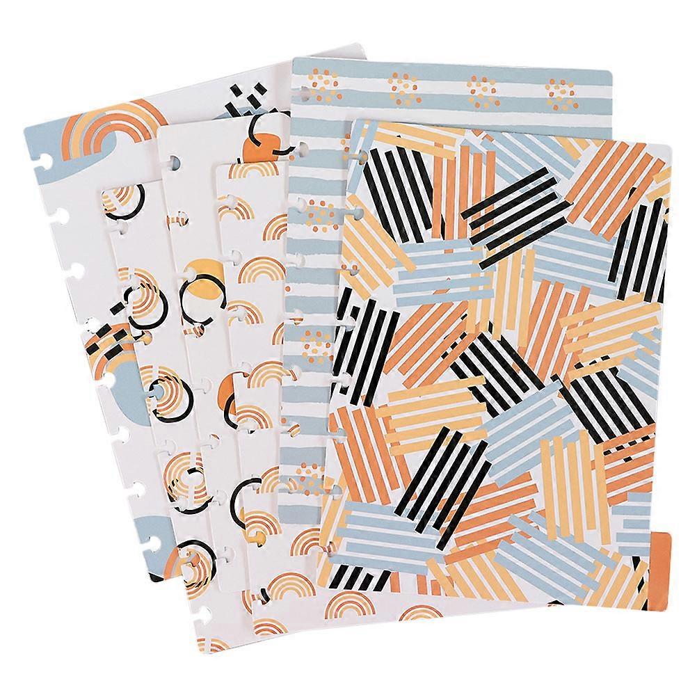 Index Card Dividers Versatile File Dividers Bookmark Paper Dividers Loose-Leaf Page Markers A5 Size Assorted Color Writable Tab 6 Sheets