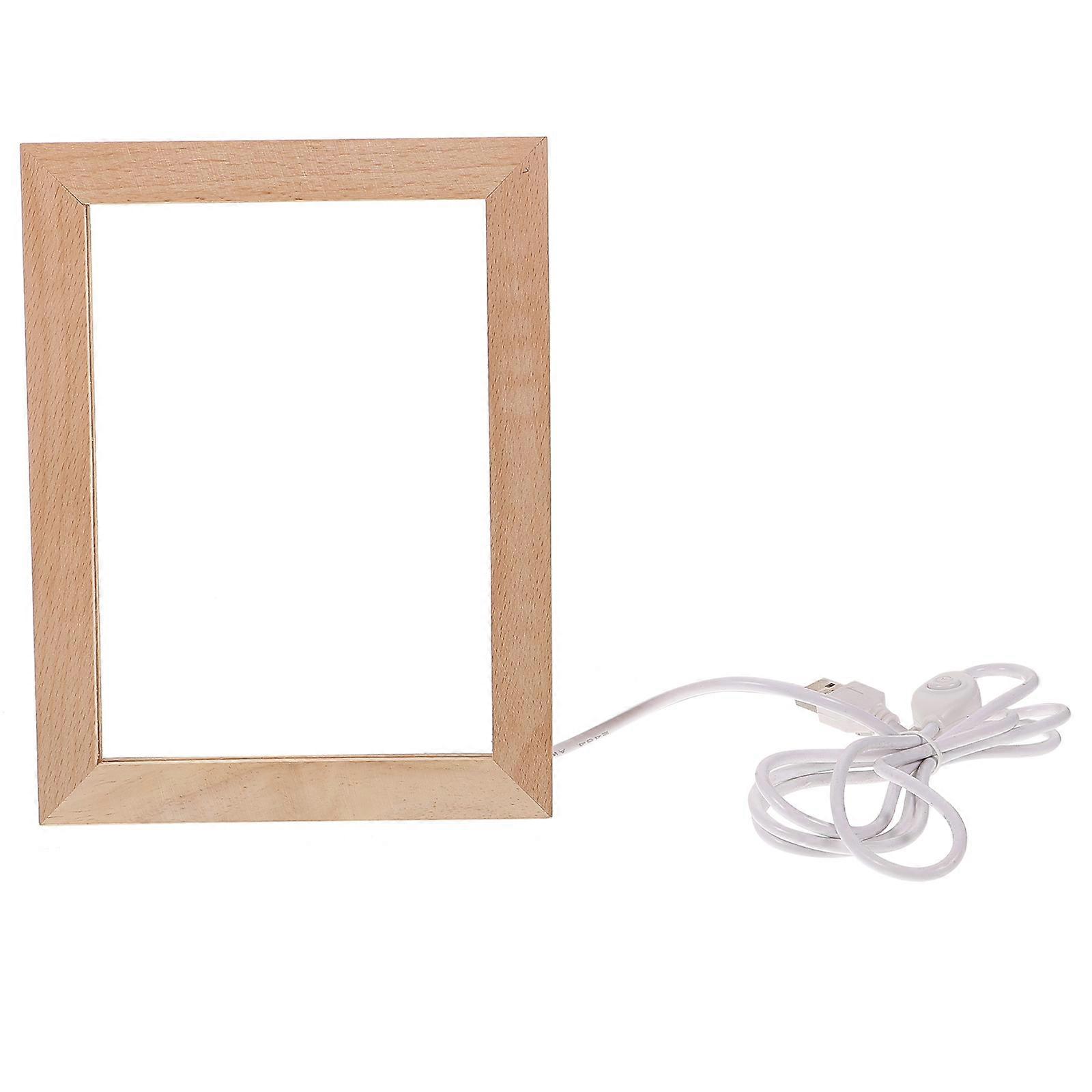 Lighted Picture Frame Desktop Decor LED Light Photo Frame Adults Three Lighting Modes 1Pcs