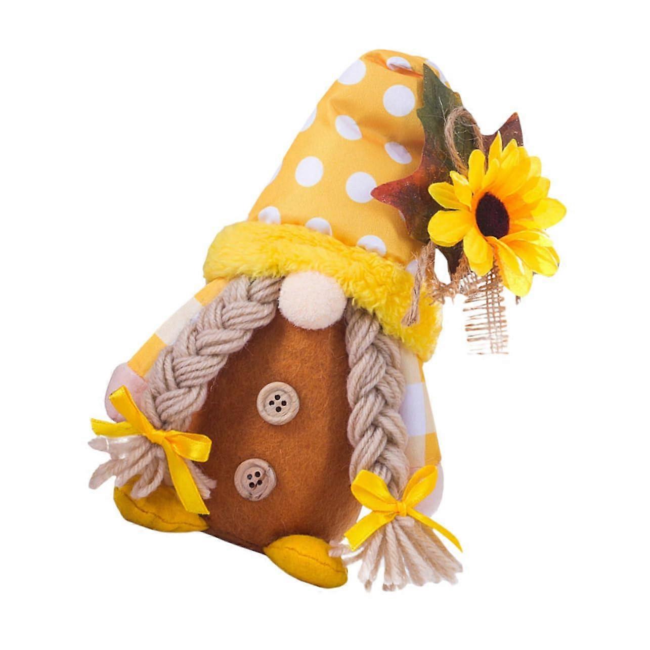 Sunflower doll ornament decorations dwarf doll summer dwarf garden doll jewelry charming dwarf doll sunflower dwarf party dwarf festival dwarf