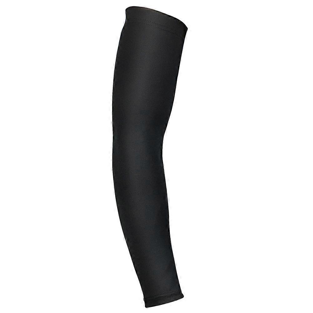 Breathable Elastic Arm Protector Sleeves For Badminton Basketball Sports Equipment Black L 2Pcs
