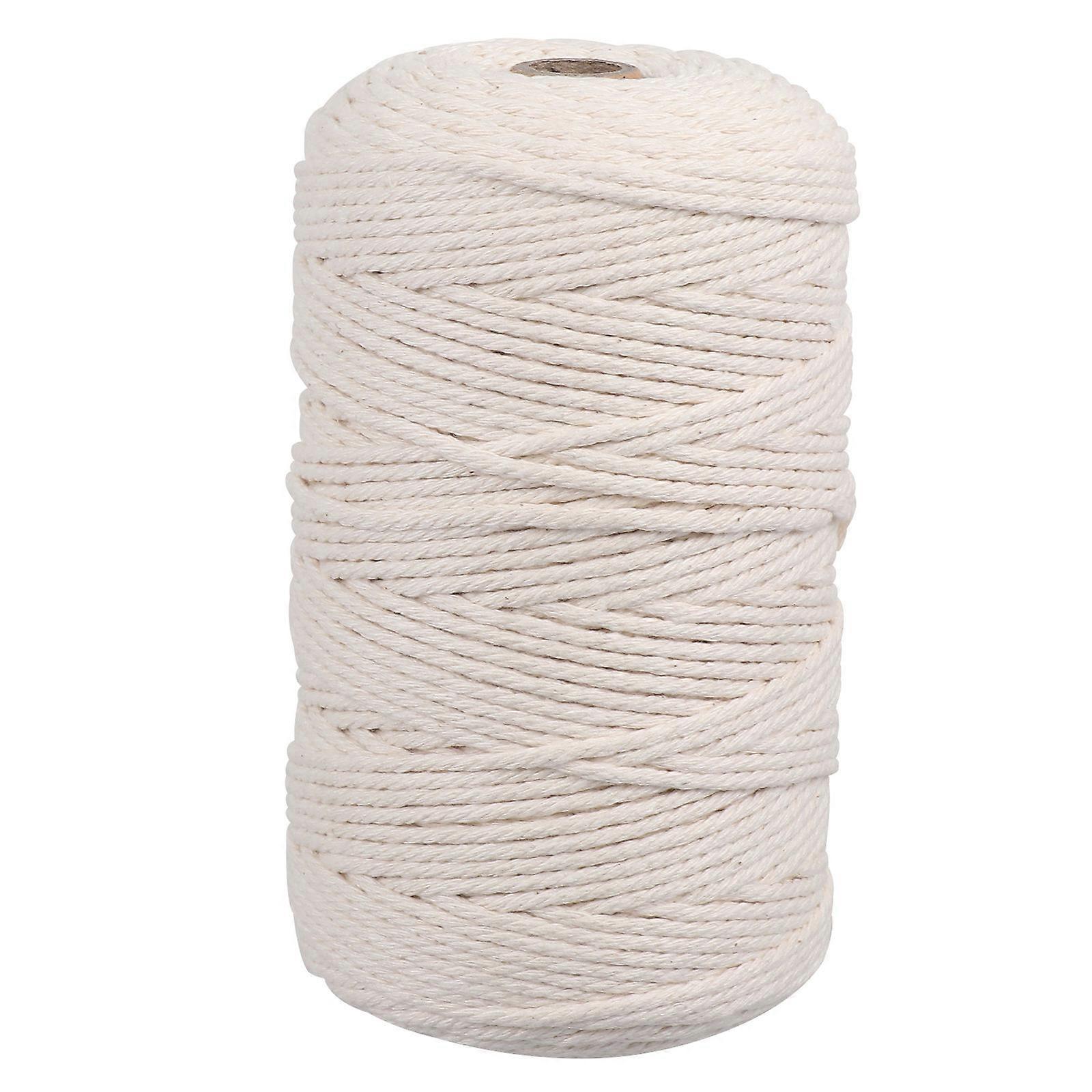 Corda di cotone macramè 200m 3mm colore beige corda artigianale per progetti fai da te 1 rotolo