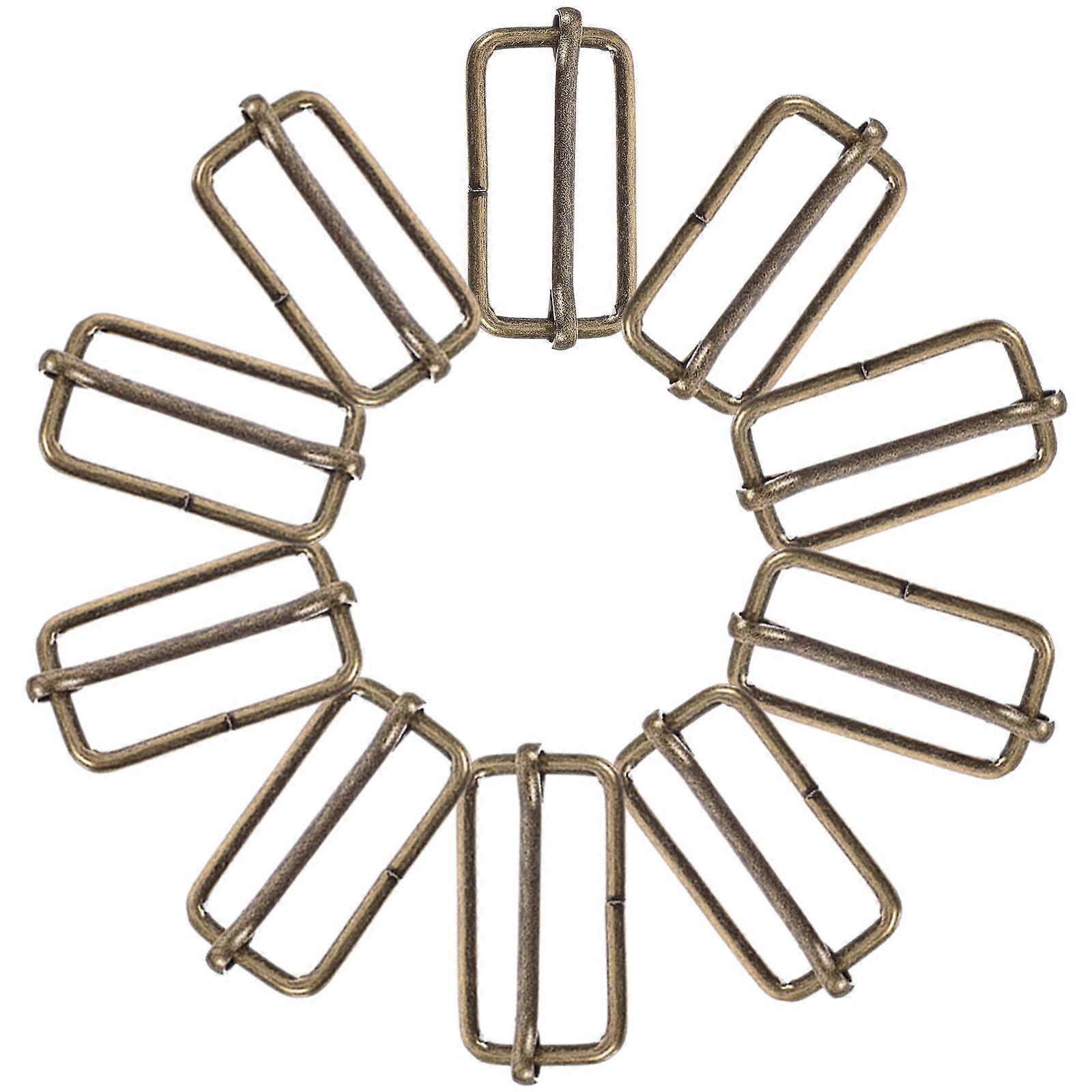 أبازيم دبوس معدنية قابلة للتعديل لحقيبة حزام حقيبة ظهر ملابس ذهبية 32x16x2.8mm 20 قطعة