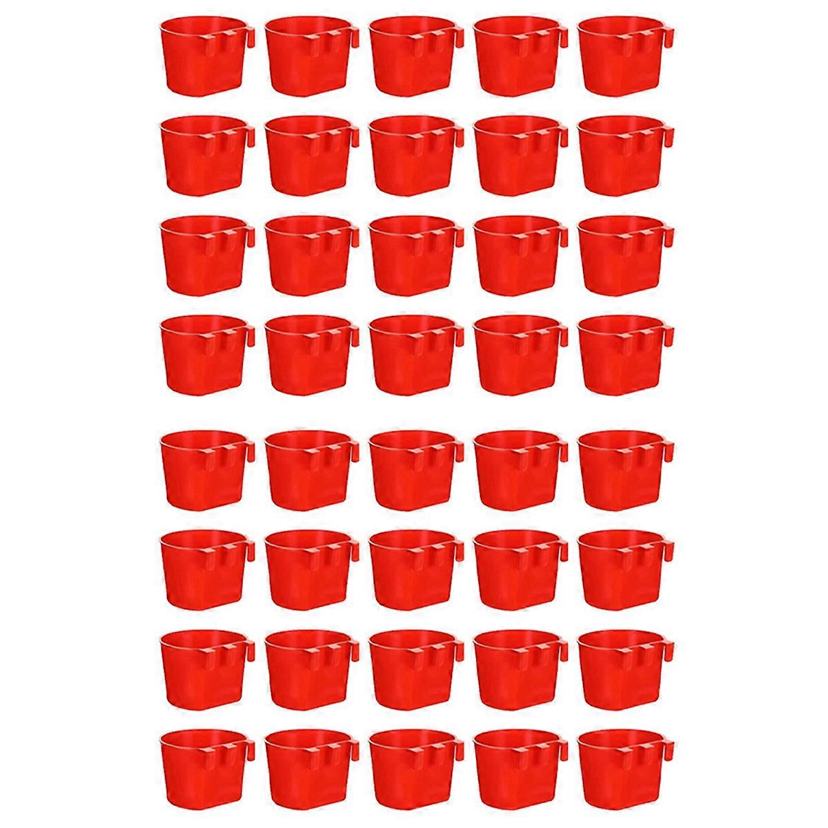 20Pcs Chickens Feeders for Cage, Plastic 