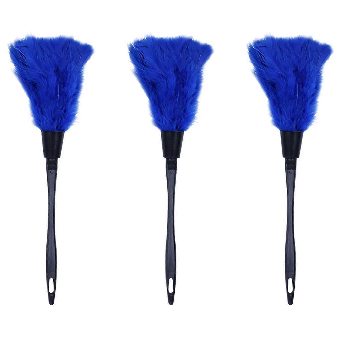 1pc Duster with Black Plastic Handle Cleaning Tool(blue)