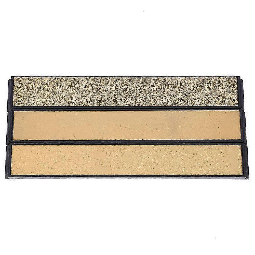 3 قطع 80/600/1000 حصى الصنفرة سكين مبراة حجر التيتانيوم مطلي شحذ حافة أداة شحذ