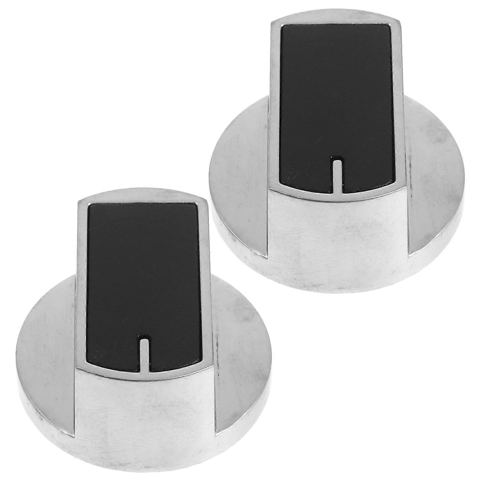 2pcs Replacement Gas Stove Knobs, Black Control Knobs for Cooker, Easy Install, Ergonomic Design for Intuitive Use, Quick Replacement for Gas Burners