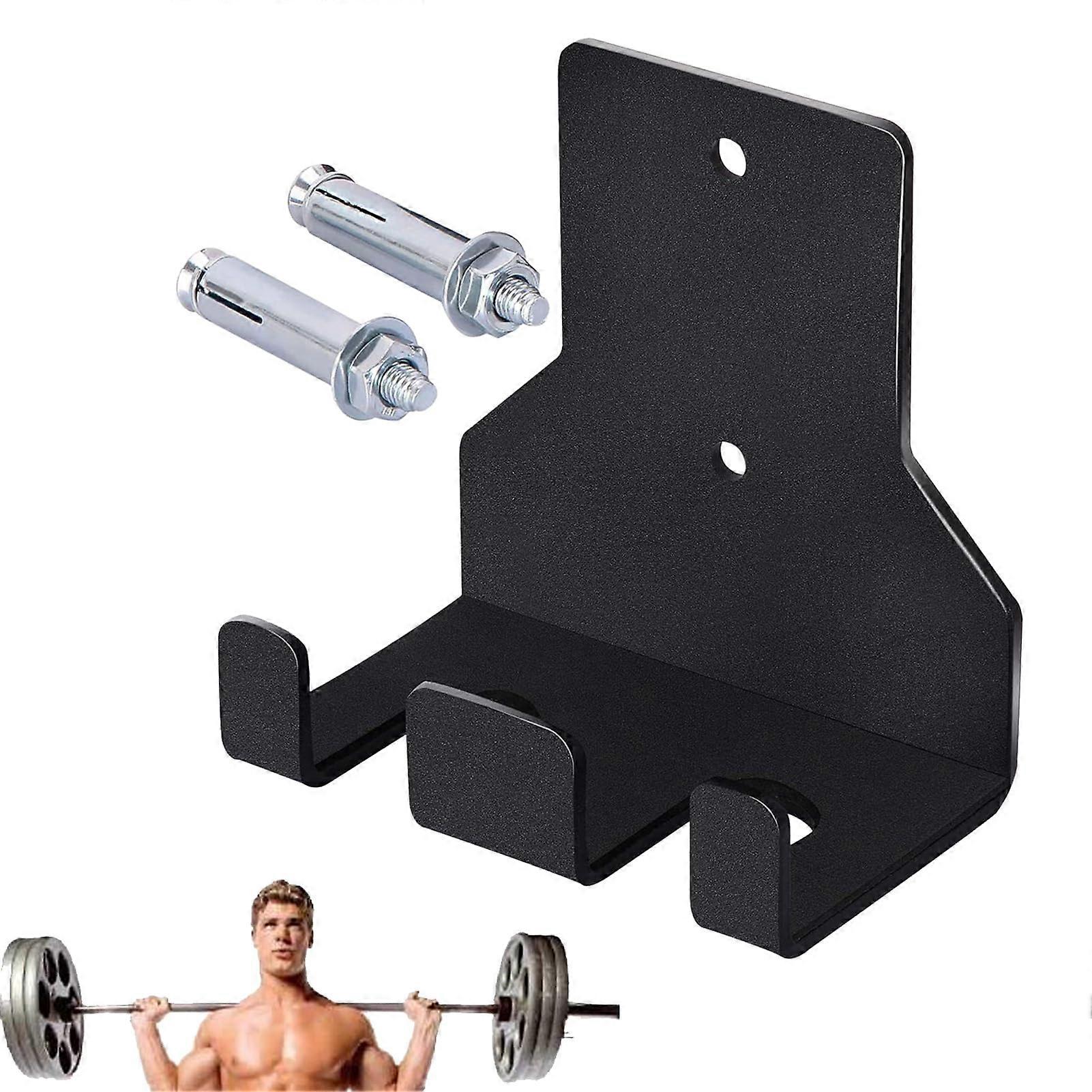 Barbell Hanger Wall Mounted, Iron Barbell Storage Rack, Space Saving Dumbbell Organizer for Home Gym, Durable Heavy Duty Holder