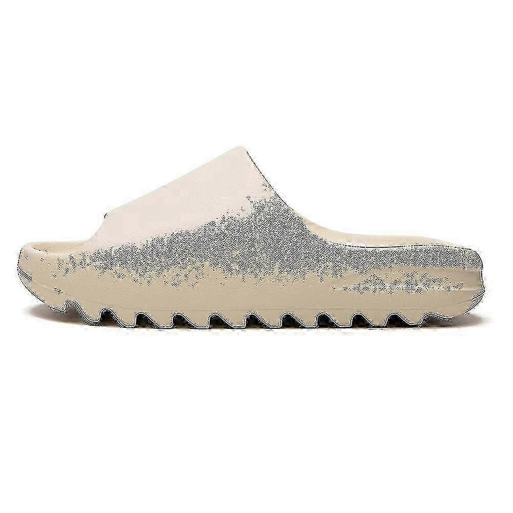 Slides Breathable Cool Beach Sandals Flip Flops Fish Mouth Slippers Lightweight Bone White Plus Size(multiple Available)