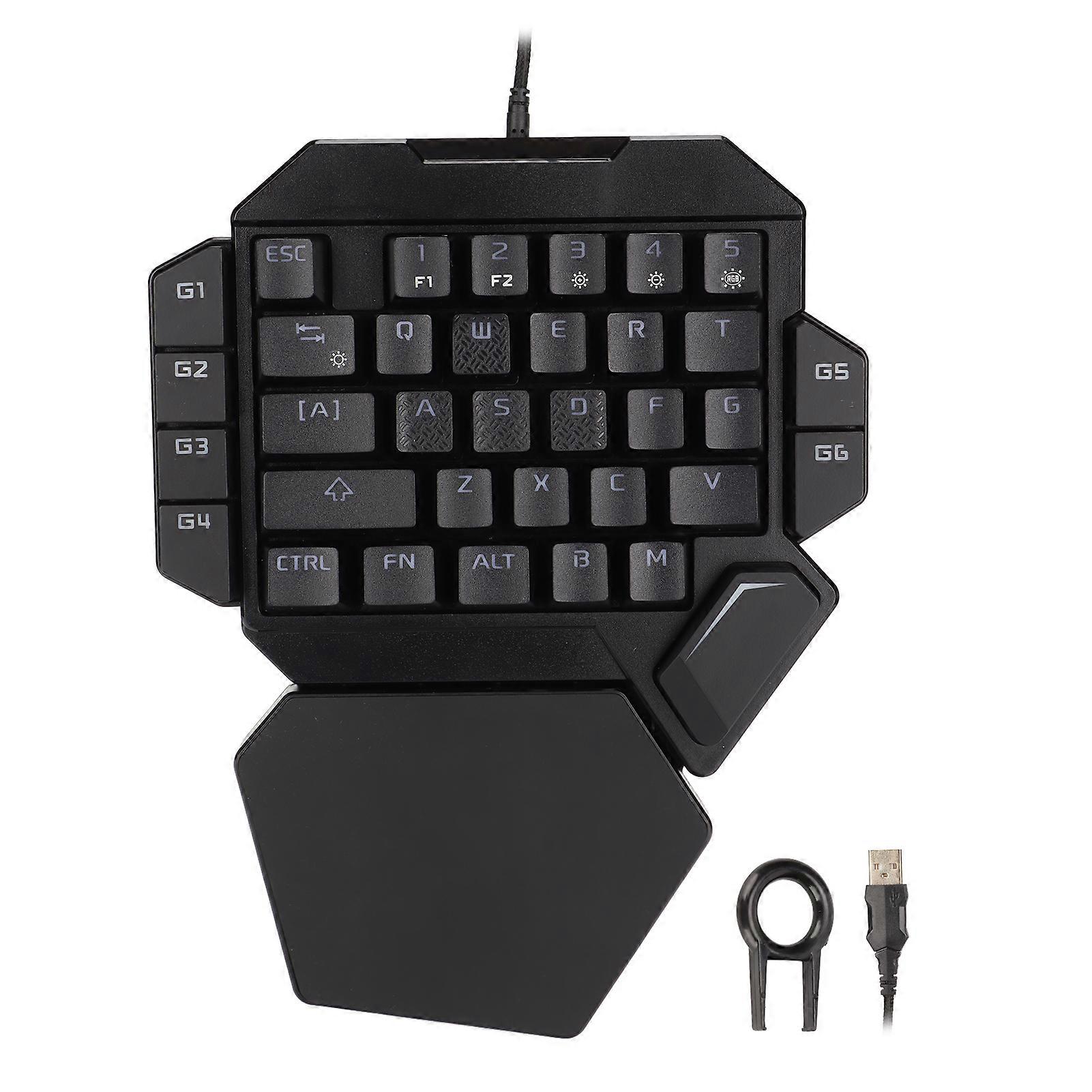35-key one-handed keyboard Precise and sensitive control 6 programmable keys Ergonomic design Half keyboard