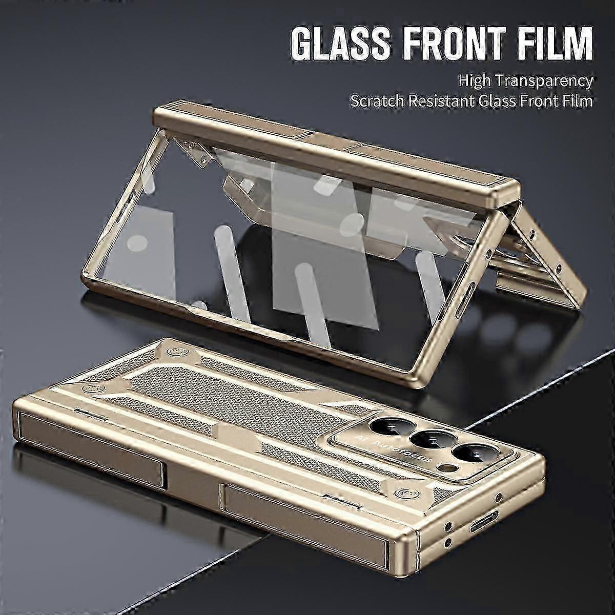 for Samsung Galaxy Z Fold 6 Case, Built-in Tempered Glass Screen Protector & Stand, Military-Grade Protection,Phone Case for Galaxy Z Fold 6