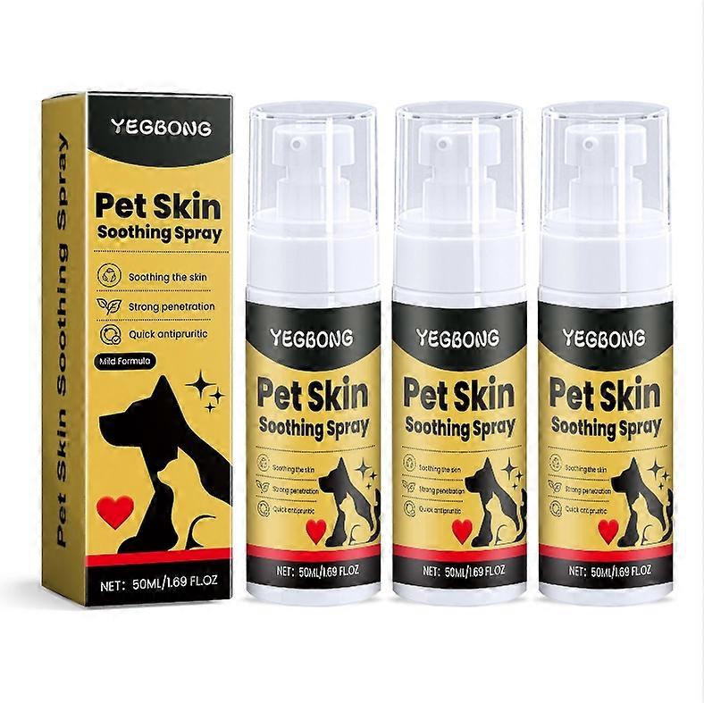 1/2/3PCS Pet Skin Spray Dog & Cat Skin Care Spray, Soothing Spray Cleansing & Softening Skin, Soothing Anti-Itch Spray Nourishing Spray