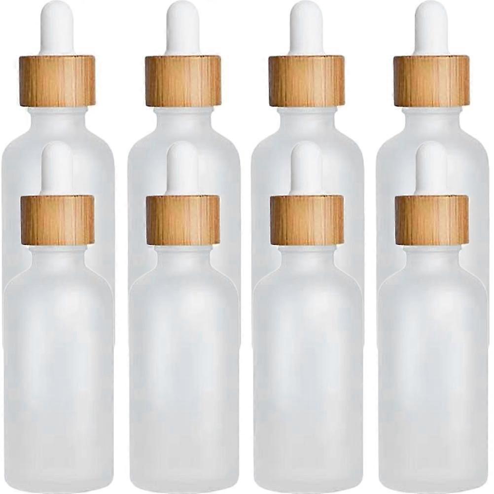 8pcs Frosted Glass Travel Dropper Bottles for Essential Oils – Empty Aromatherapy Containers for Blending, Storage, and On the Go Use