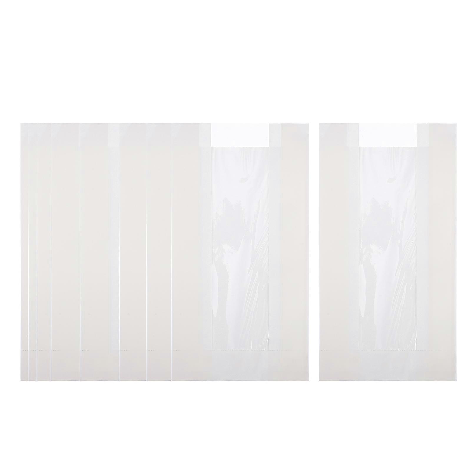 White Kraft Paper Bags for Storage Use Oilproof and Greaseresistant Ideal for Bread and Donuts 30pcs