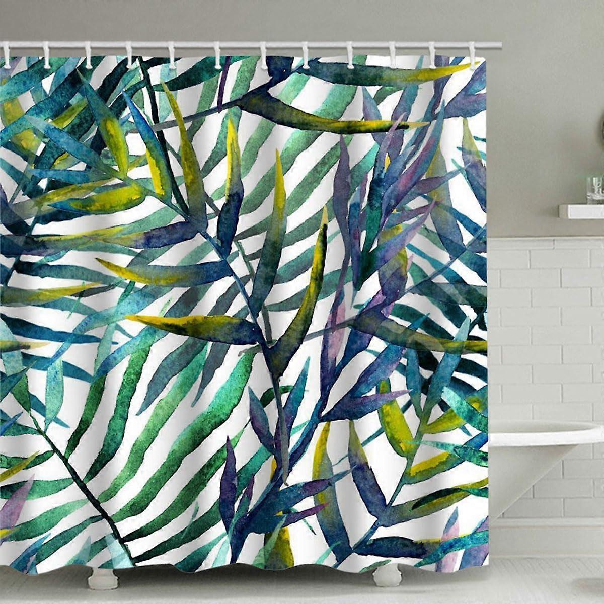 polyester shower curtain without punching (W180xH200CM, B)
