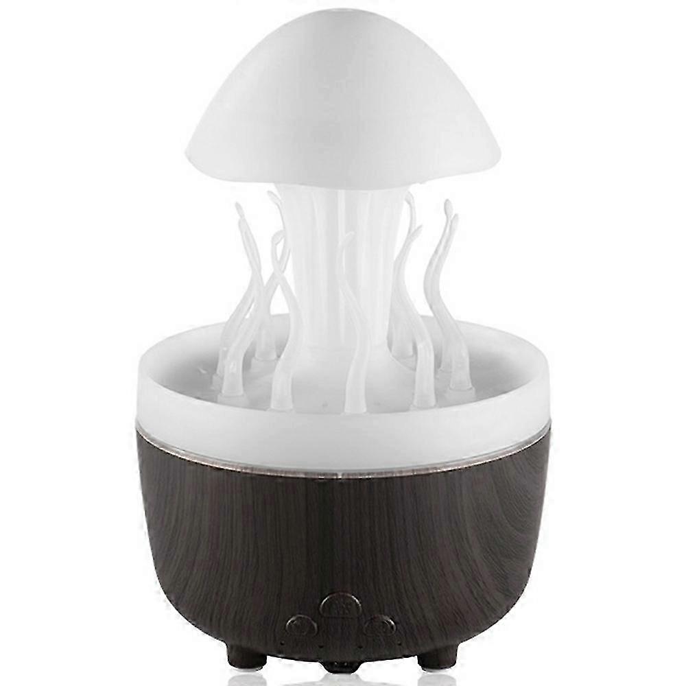 Rotating Jellyfish Essential Oil Diffuser Humidifier with 7 Color Night Light for Desktop Use
