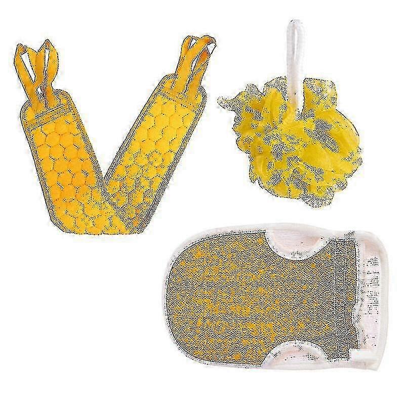 3pcs Exfoliating Bath Towel