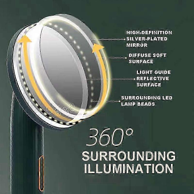 3 Colour LED Vanity Make-Up Mirror Light Rechargeable Travel Light Holder Portable Make-Up Lamp with Switch Cosmetic Desk