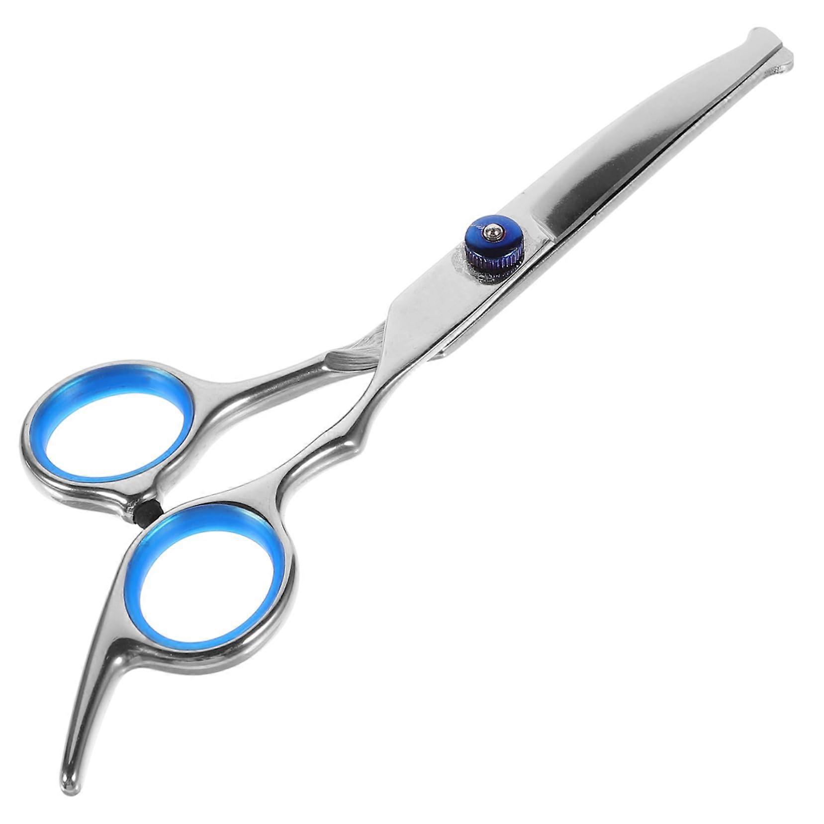 Pet Scissors with Round Head Hair Trimmer for Dogs Cutting Scissors Silver