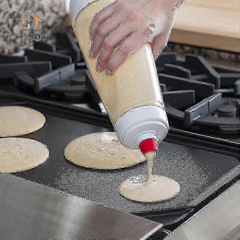1065ml Pancake Batter Mixer Bottle Hand Waffles Crepes Dispenser With Blenderball Wire Whisk