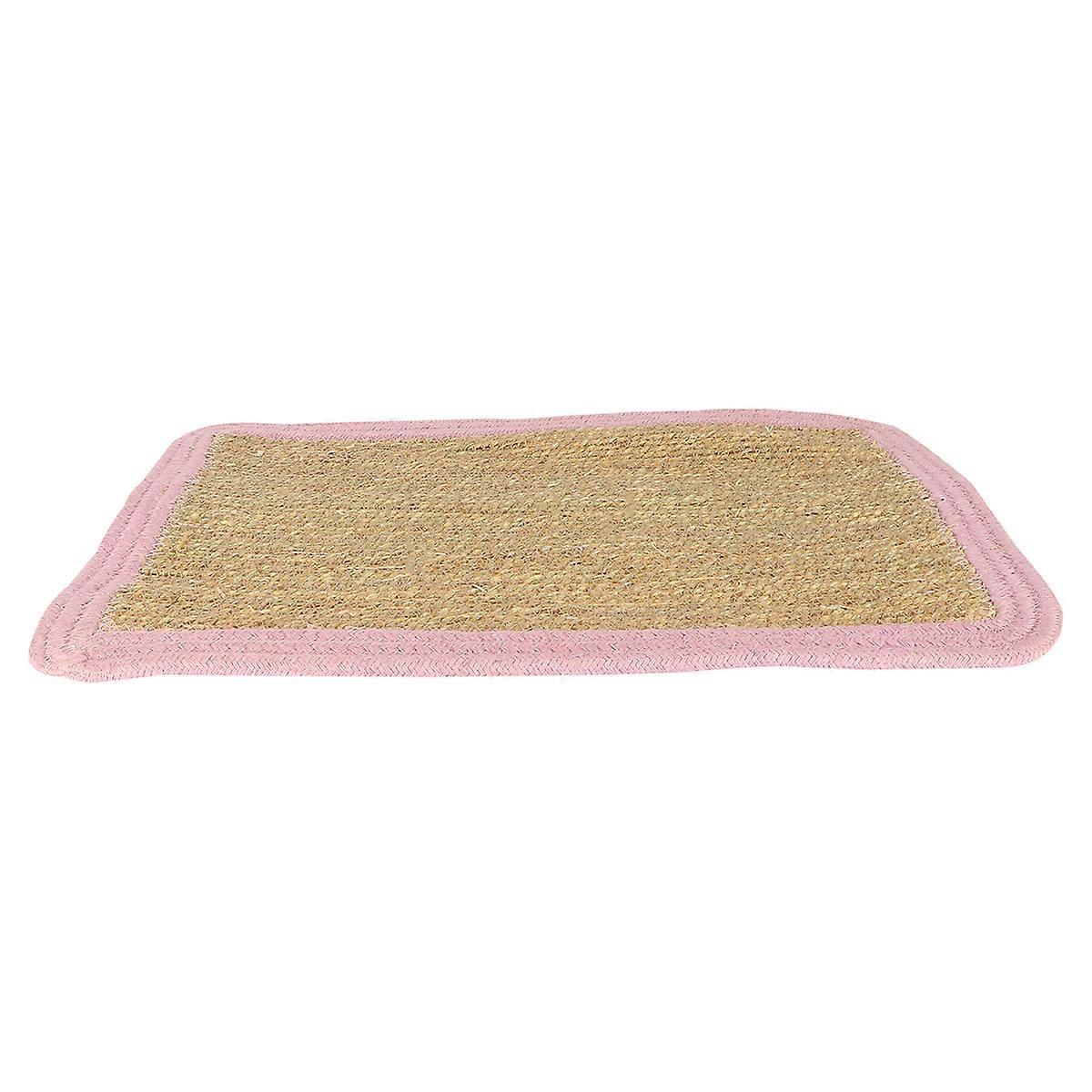 Place Mats For Dining Table Placemat Heat Insulation Pink Edge 46x30cm Non-Slip 1Set