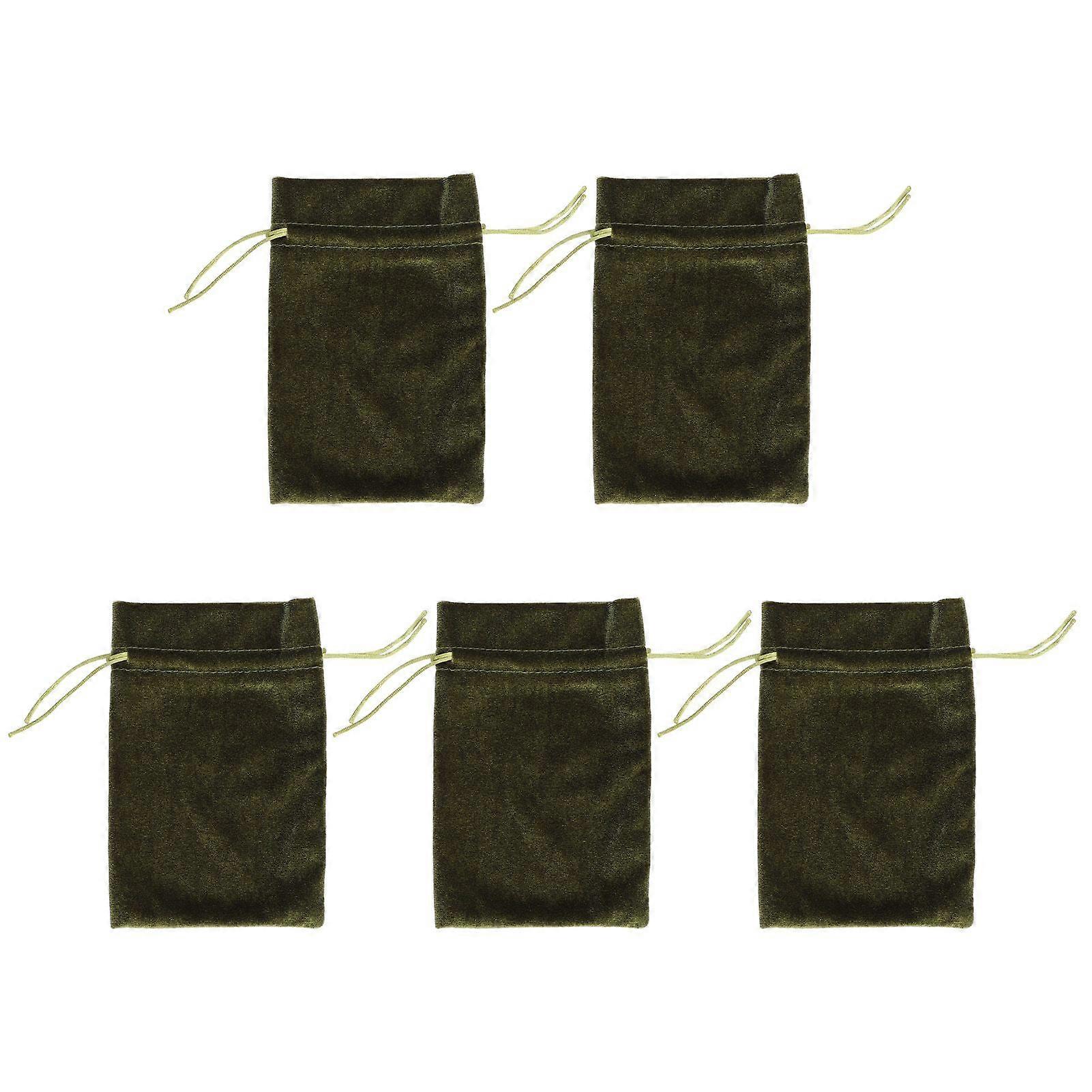 2025 Latest Model  5PCS Velvet Gift Bag Multifunctional Soft Drawstring Dice