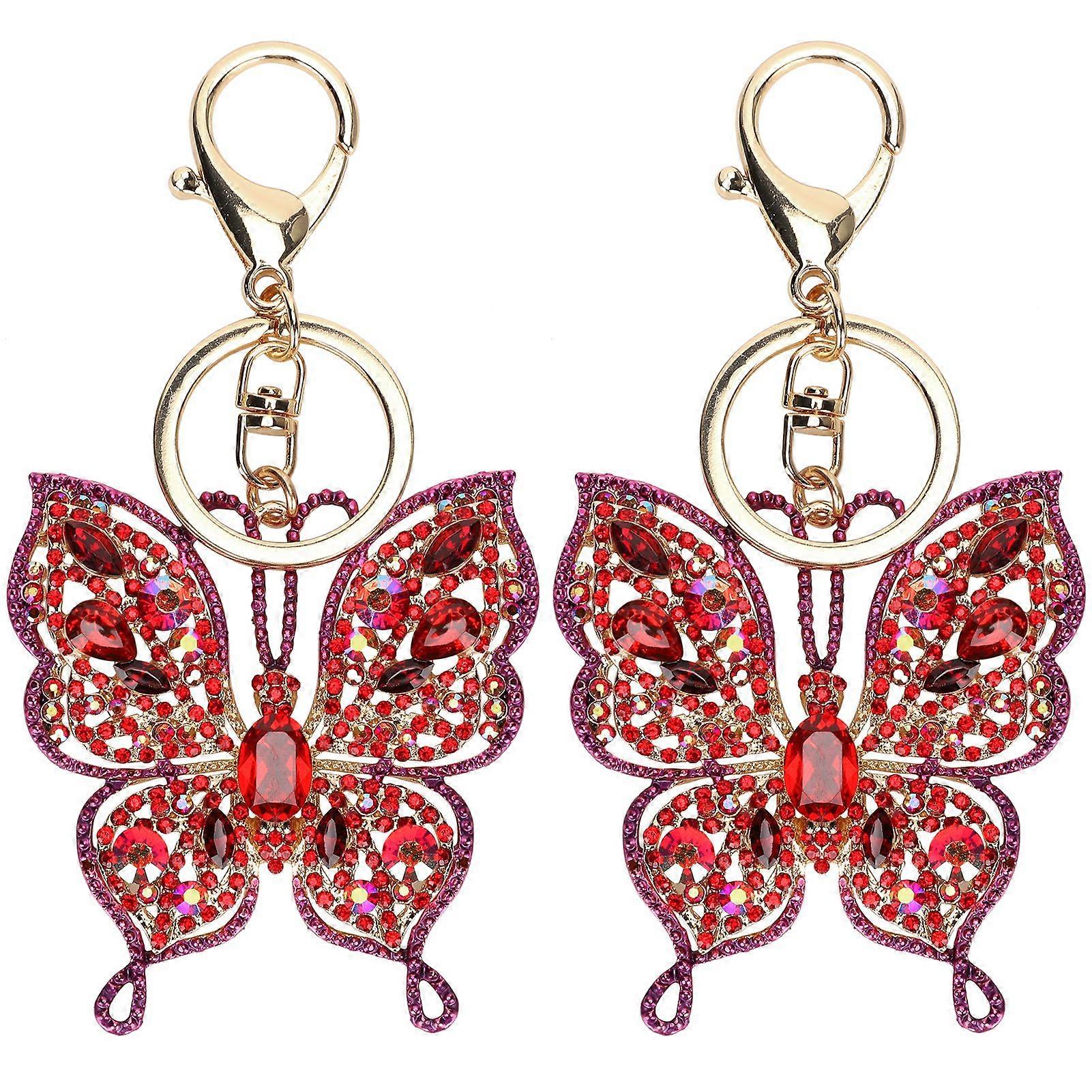 2025 Latest Model  2Pcs Butterfly Keychain Styling Cute Creativity Pendant