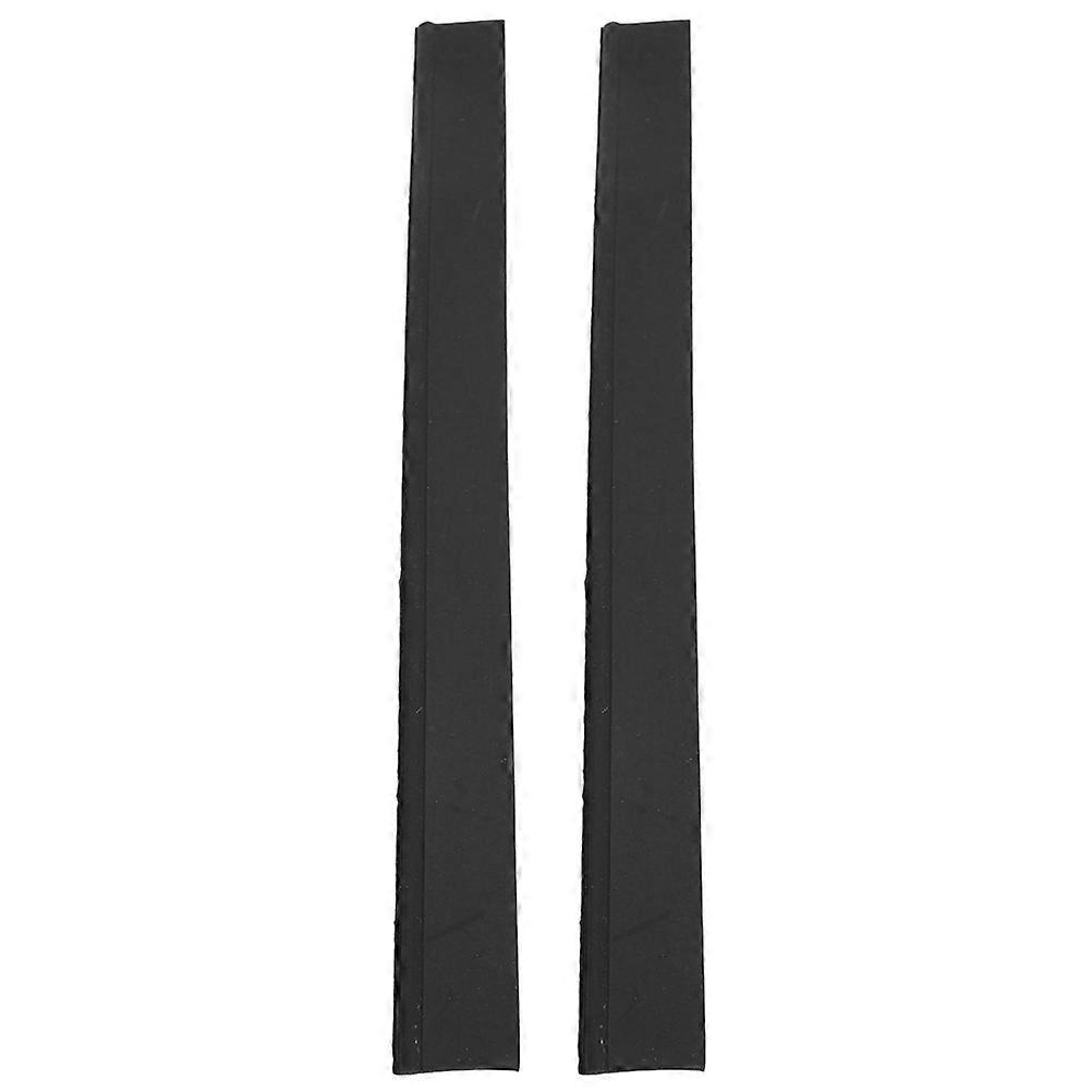 Glass Squeegee Rubber Replacement Pad Wiper Strip For Window Cleaning Rectangular Shape Black 2Set
