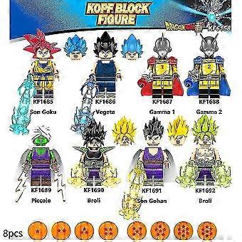 Dragon Ball Z 8-delige minifiguren met bouwstenen voor kinderen