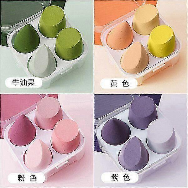 4 Pcs Make-up Houbičky Blender Set Profesionální Krása Houba Nadace Míchání Blender Krása Houba Pro Make-up Nástroj Suché Mokré Použití Nadace Kosmetické