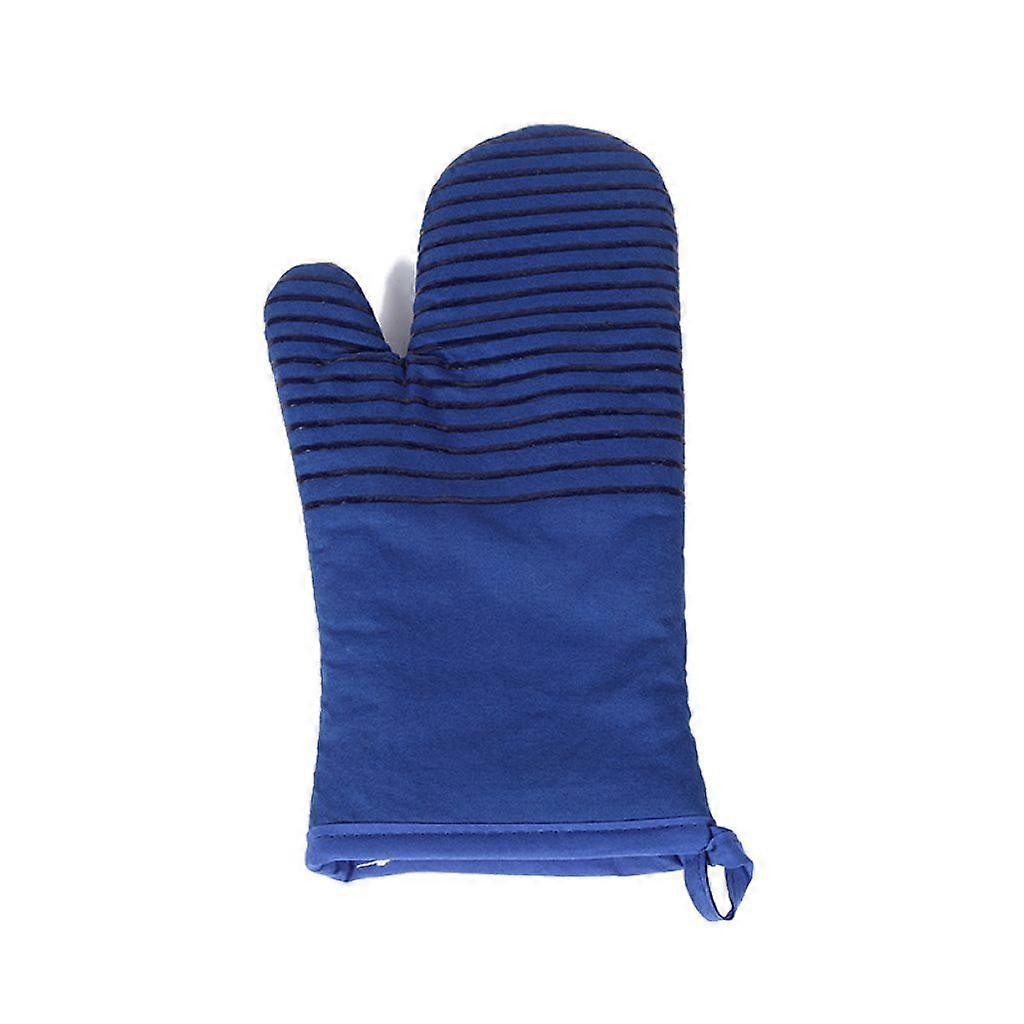 Oven Mitts, Washable Baking Mitts, Non-Slip Silicone Design, Blue