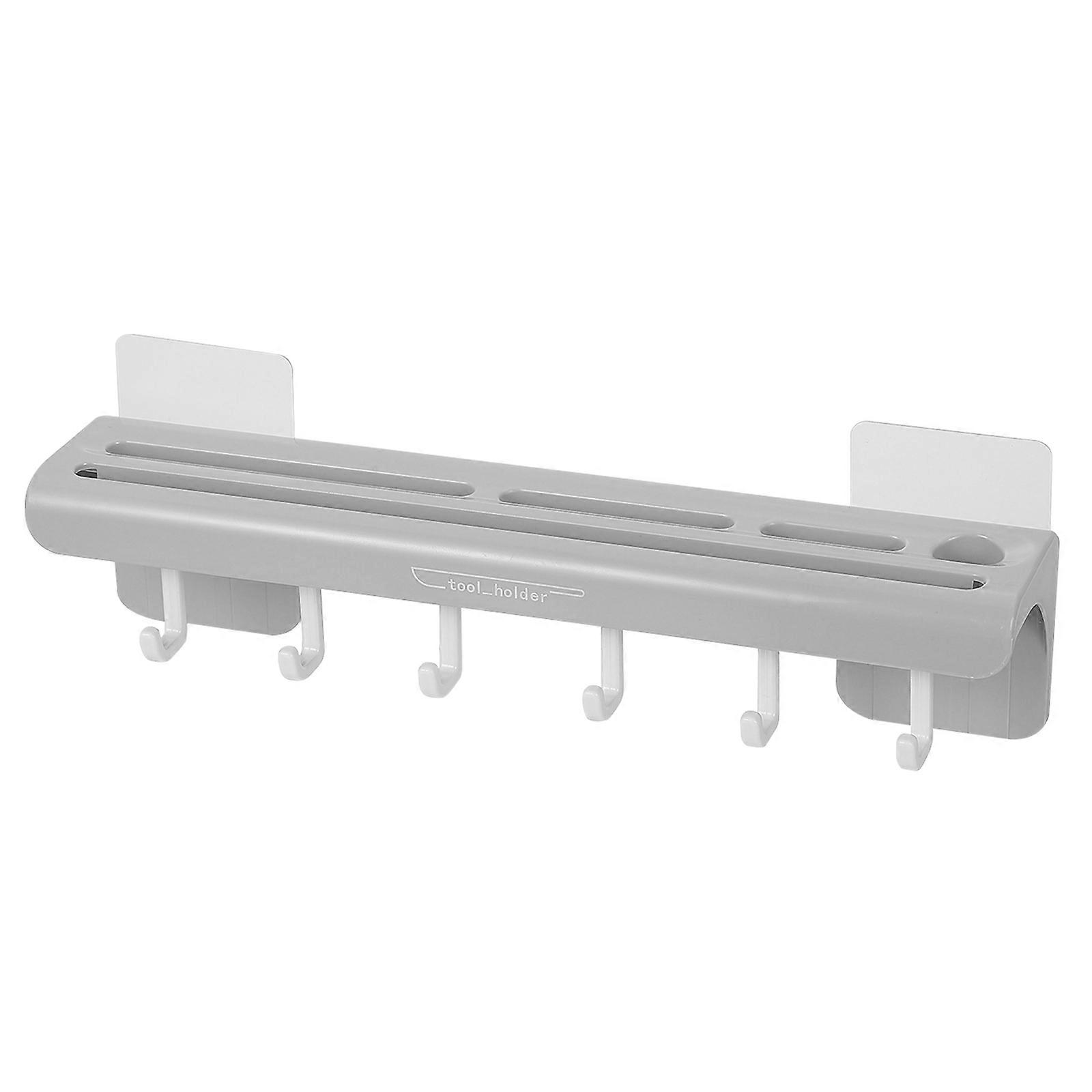 ABS Wearresistant Cookware Holder with Wallmounted Design for Kitchen Storage Light grey